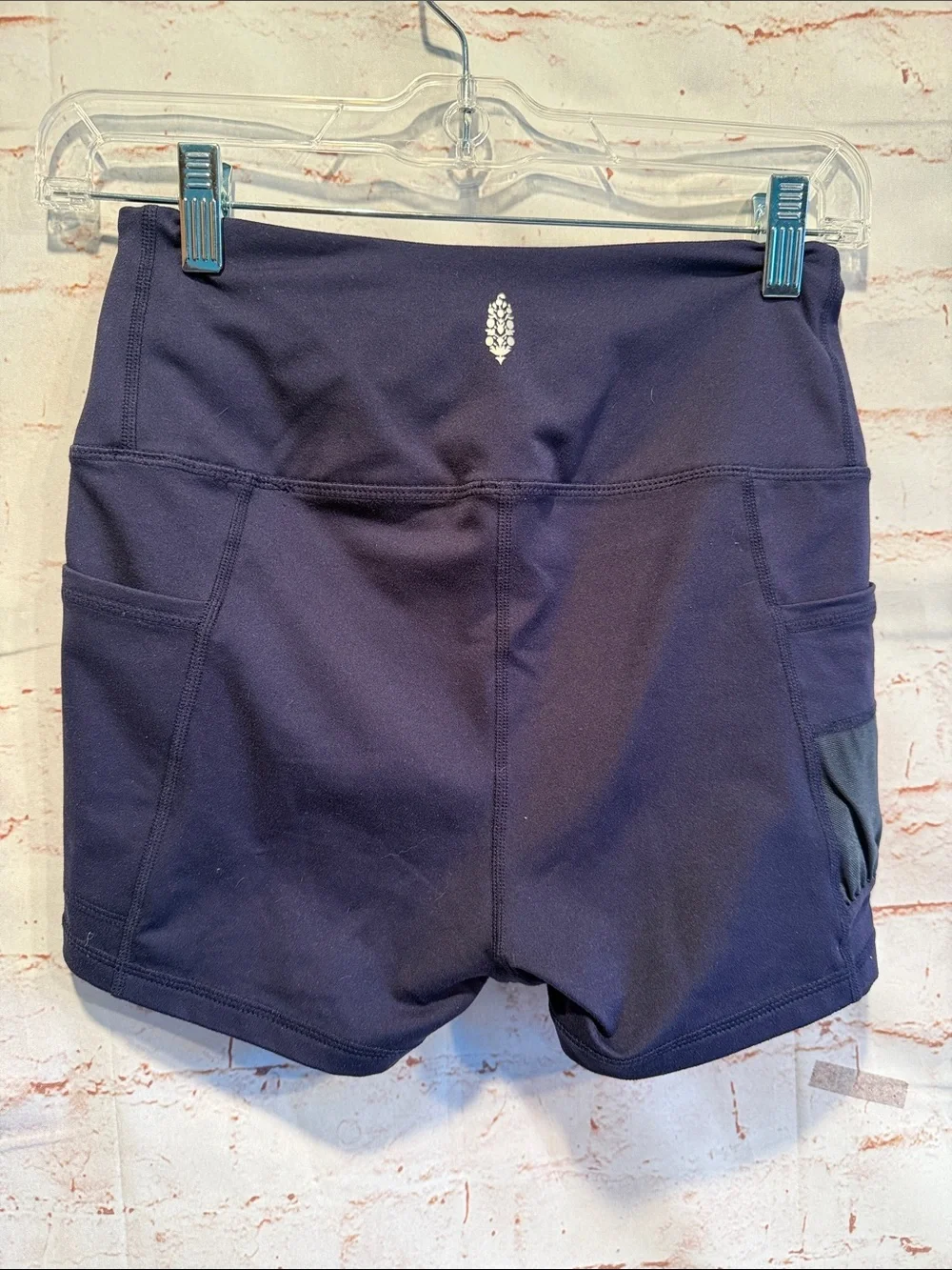 FM free people movement High-Waist Women’s Navy Active Shorts bike spandex